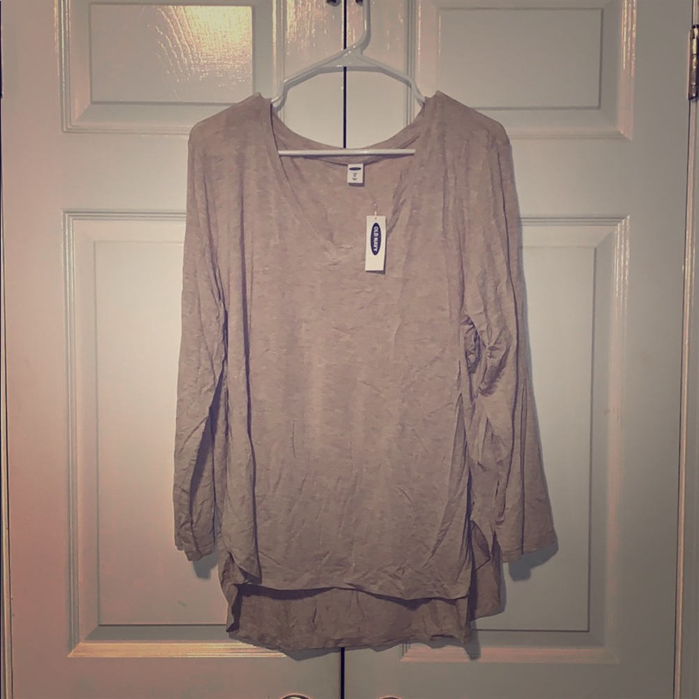 Heather tan 3/4 sleeve shirt